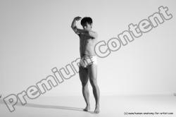 Underwear Martial art Man Asian Moving poses Average Short Black Dynamic poses Academic